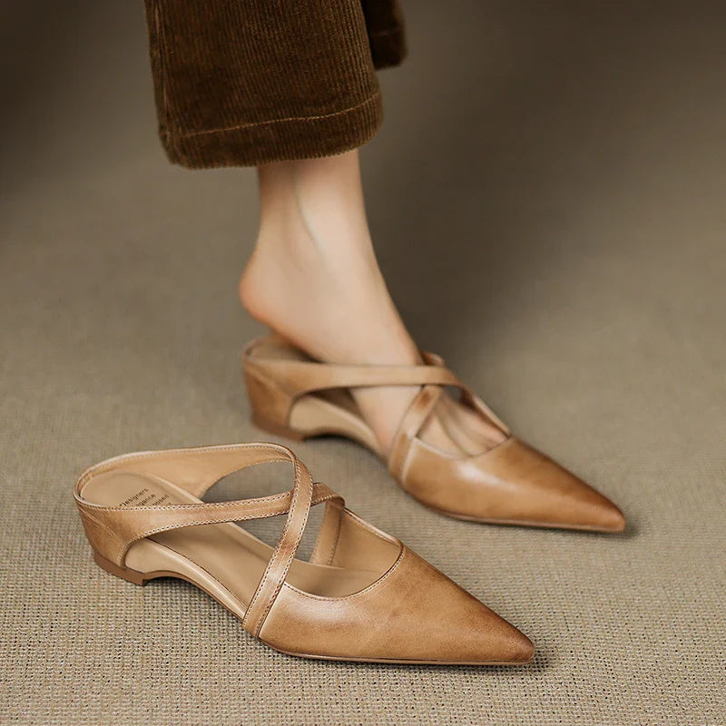 Classic leather slip-on loafers for women | Aluna - 7