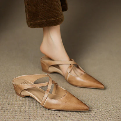 Classic leather slip-on loafers for women | Aluna - 7