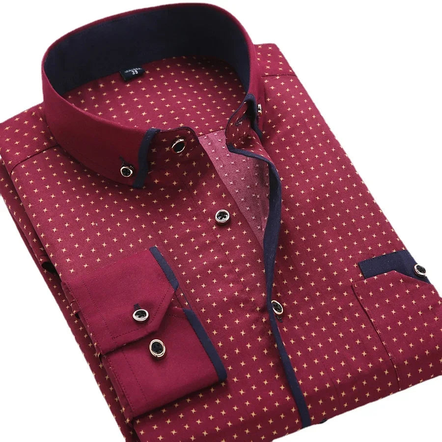 Long Sleeve Button Down Shirt Classic For Men | Brent