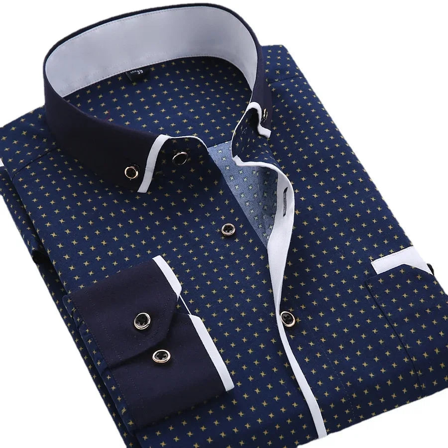 Long Sleeve Button Down Shirt Classic For Men | Brent