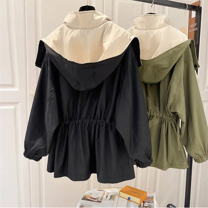Double Layer Hooded Jacket Stylish For Women | Mireya