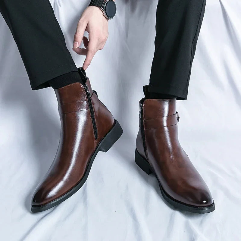 Classic leather chelsea boots for men | Sergio - 4