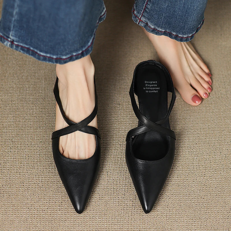 Classic leather slip-on loafers for women | Aluna - 18