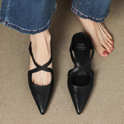 Classic leather slip-on loafers for women | Aluna - 18