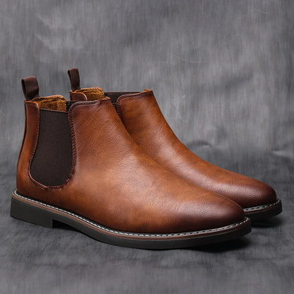 Classic lace-up leather ankle boots for men | Emerson -1