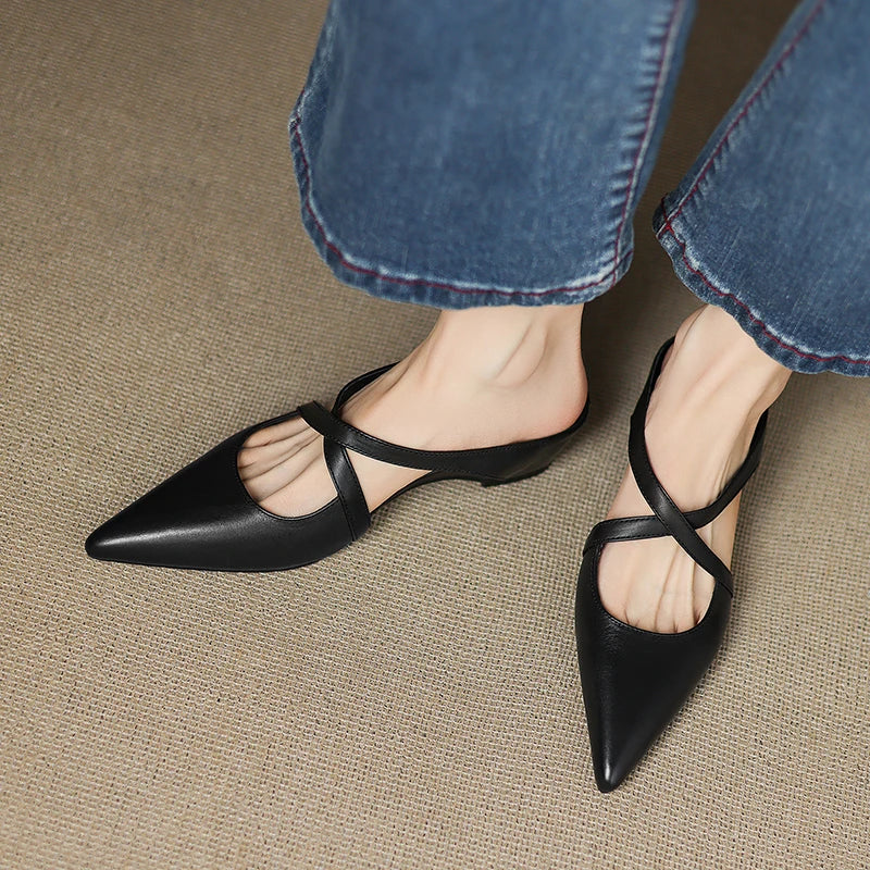 Classic leather slip-on loafers for women | Aluna - 16