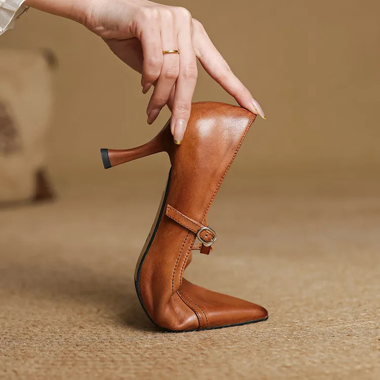 Elegant block-heel evening heels for women | Lorena - 5