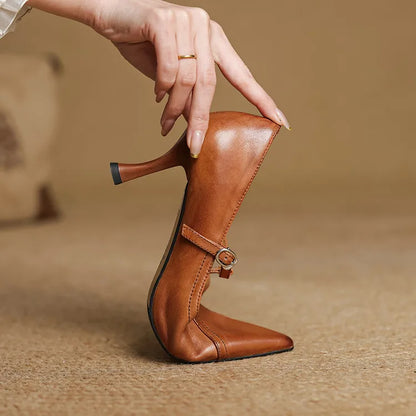 Elegant block-heel evening heels for women | Lorena - 5