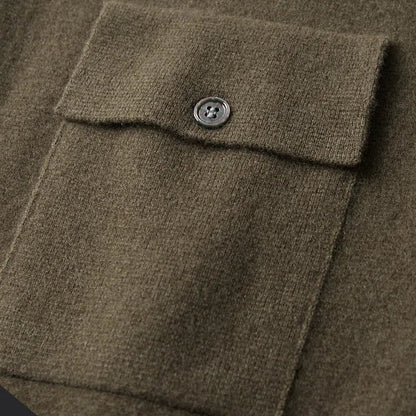 Collared Button Front Cardigan Cozy for Men | Lorenzo