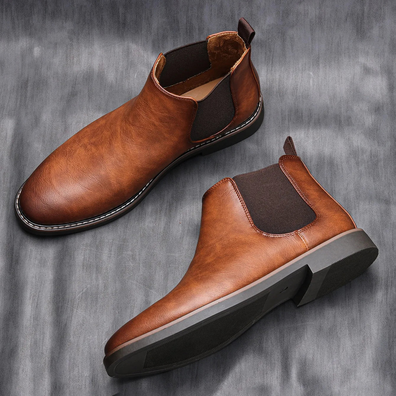Classic lace-up leather ankle boots for men | Emerson -2
