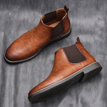 Classic lace-up leather ankle boots for men | Emerson -2