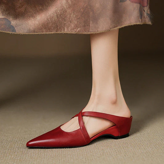 Classic leather slip-on loafers for women | Aluna - 1