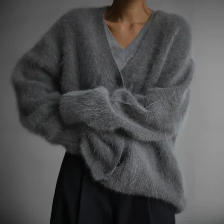 Soft cashmere button-up cardigan for men | Ella - 6
