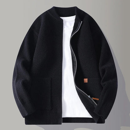 Textured Zip Front Jacket Stylish For Men | Alveron