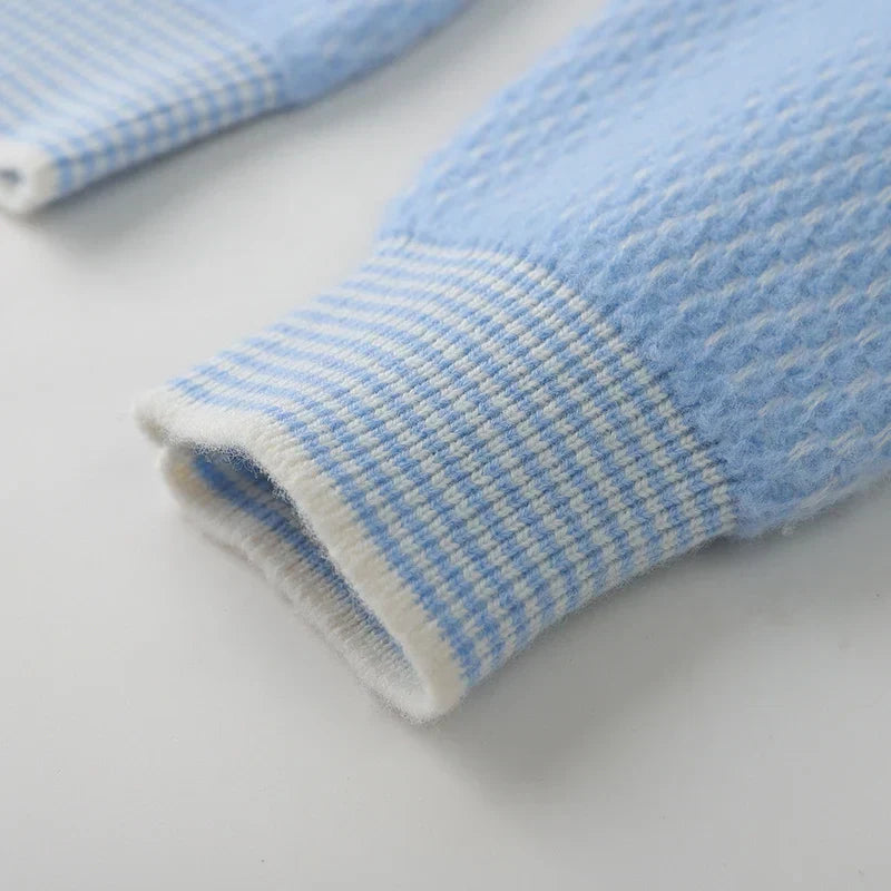 Textured Crew Neck Sweater Cozy for Men | Jheo