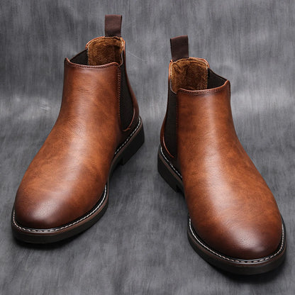 Classic lace-up leather ankle boots for men | Emerson -4