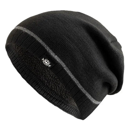 Warm casual everyday knitted winter beanie for men -8