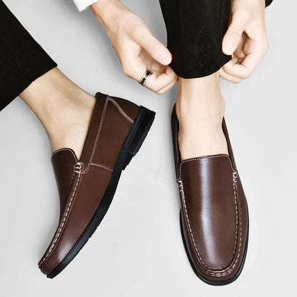Classic leather slip-on loafers for men | Verona - 16