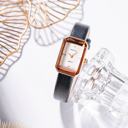 Classic leather strap wristwatch for women | Aurora - 8