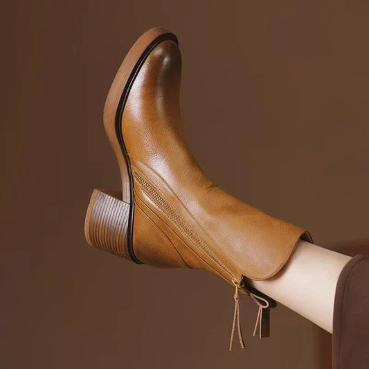 Block Heel Ankle Boots Stylish for Women | Mirella