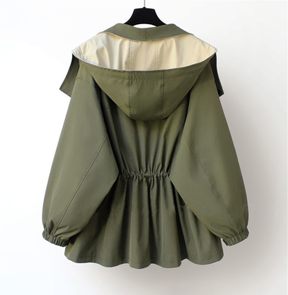 Double Layer Hooded Jacket Stylish For Women | Mireya