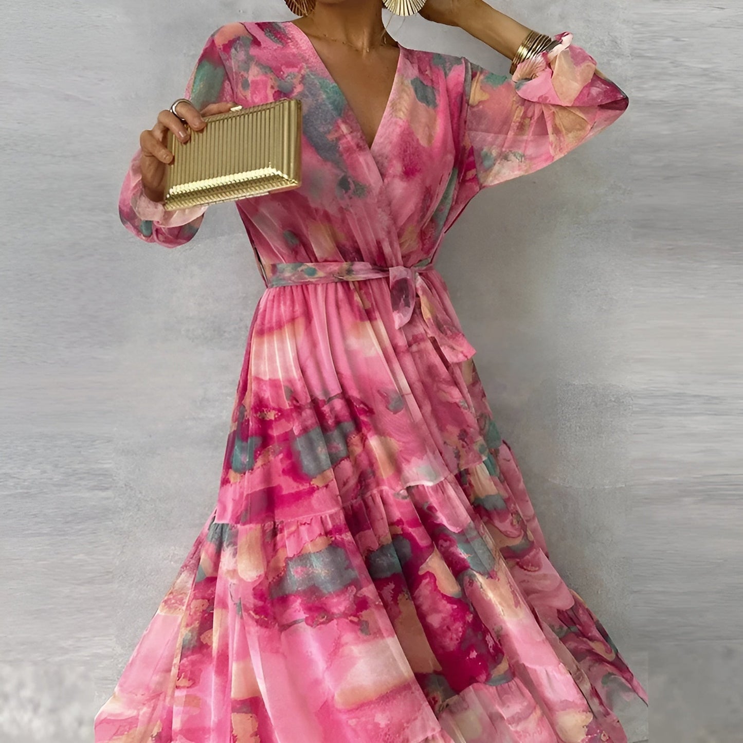 Elegant everyday floral summer midi dress for women | Marizanne -2
