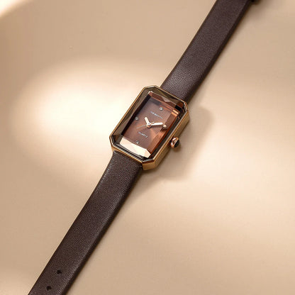 Classic leather strap wristwatch for women | Aurora - 3