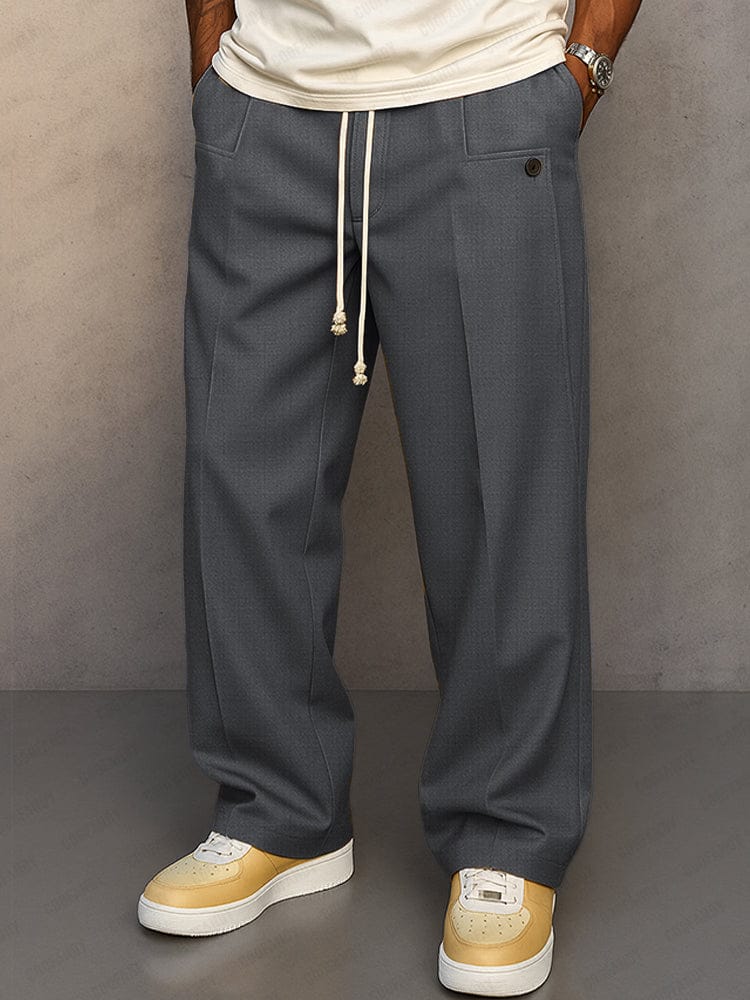 Relaxed Drawstring Trousers Versatile For Men | Caelan