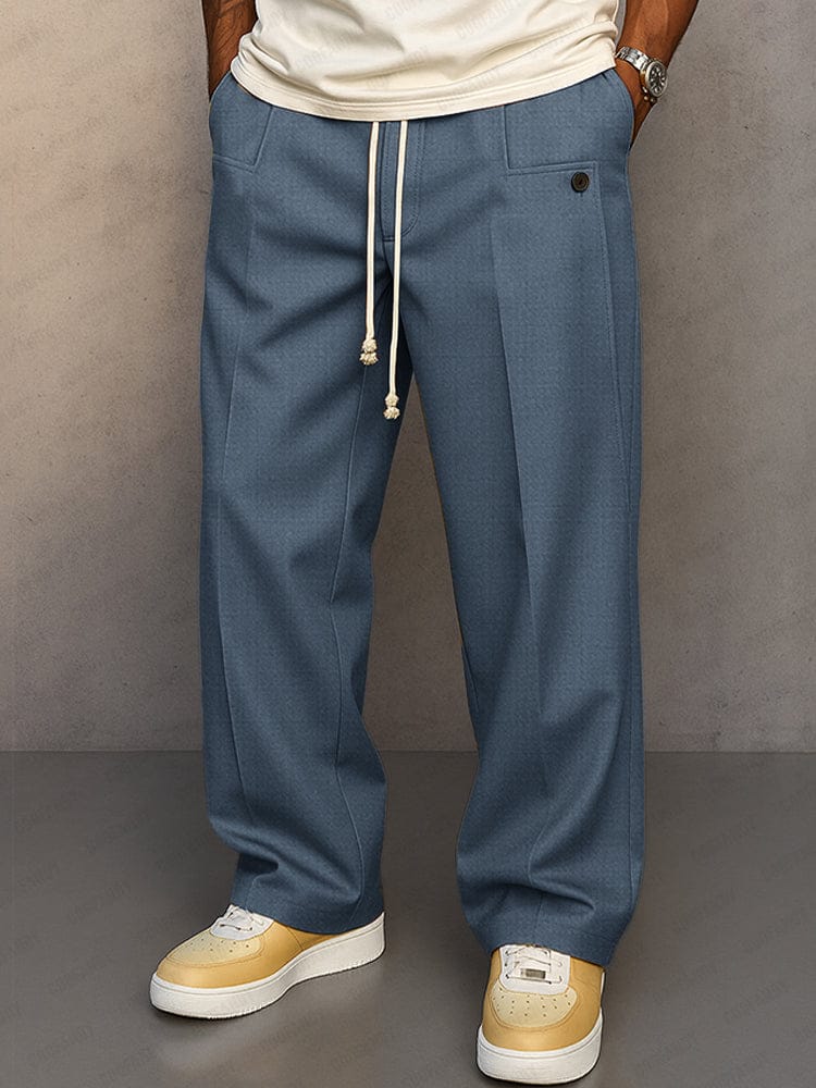 Relaxed Drawstring Trousers Versatile For Men | Caelan