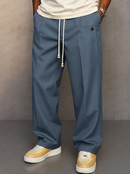 Relaxed Drawstring Trousers Versatile For Men | Caelan