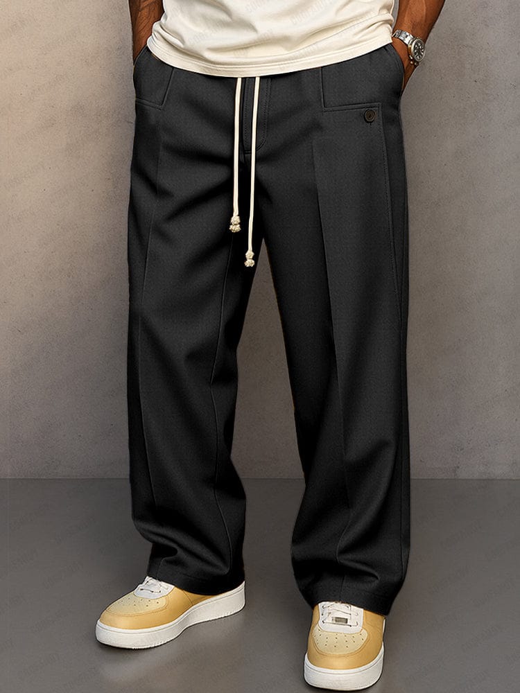 Relaxed Drawstring Trousers Versatile For Men | Caelan