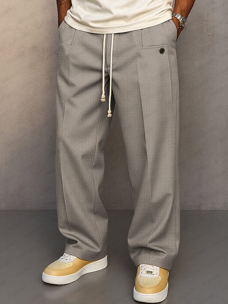 Relaxed Drawstring Trousers Versatile For Men | Caelan