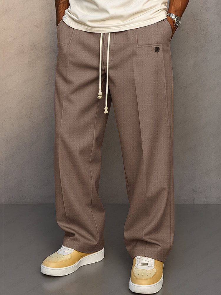 Relaxed Drawstring Trousers Versatile For Men | Caelan