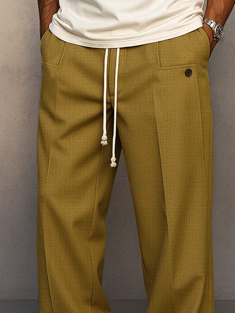 Relaxed Drawstring Trousers Versatile For Men | Caelan