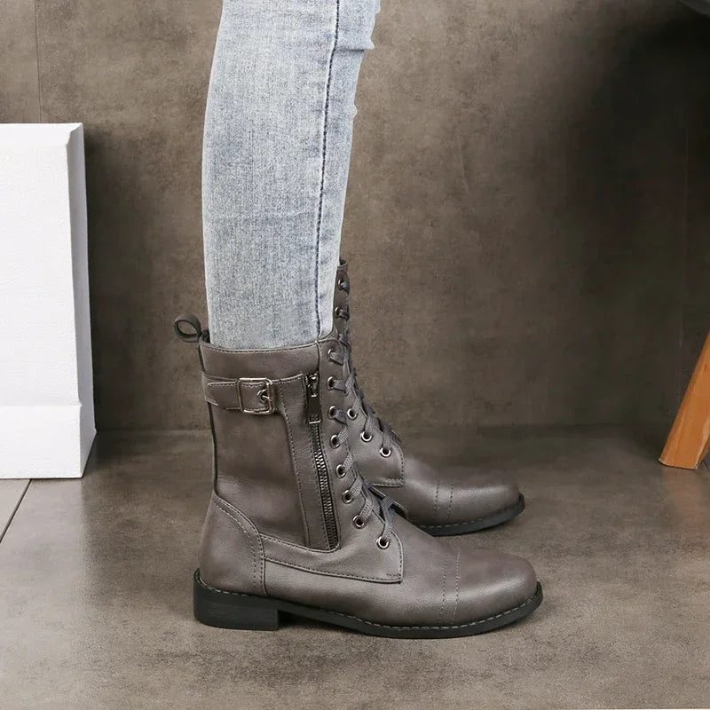 Genuine leather classic boots for women | Brandy - 6