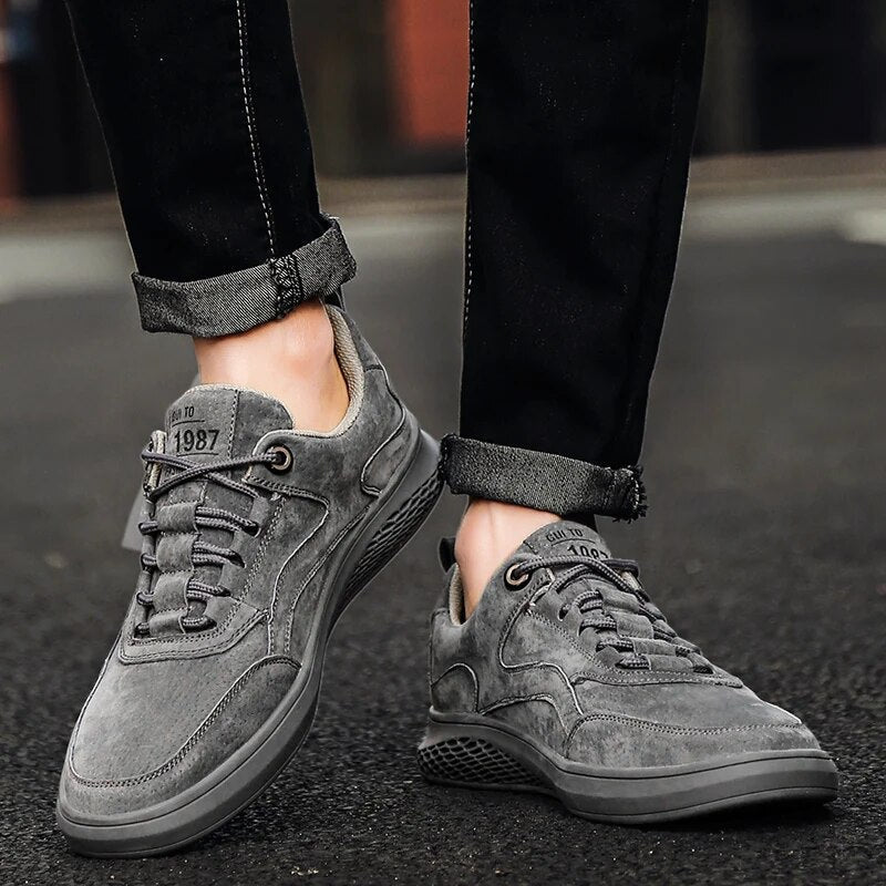 Classic suede casual trainers for men | 1987 - 5