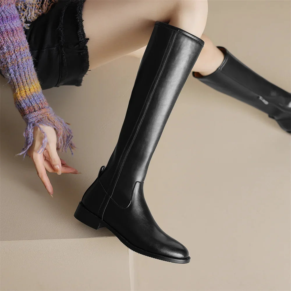 Genuine leather classic boots for men | Adeline - 12
