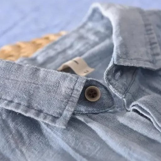 Breathable linen everyday shirt for men | Pacific - 5