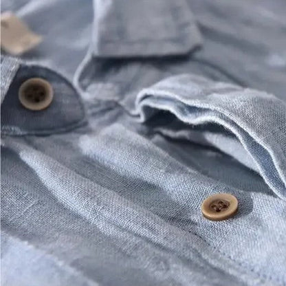 Breathable linen everyday shirt for men | Pacific - 9