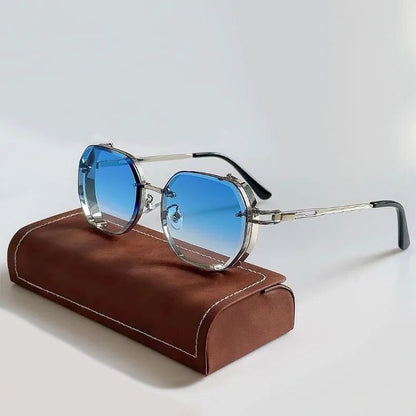 Vintage steampunk round sunglasses for men | Steampunk - 4