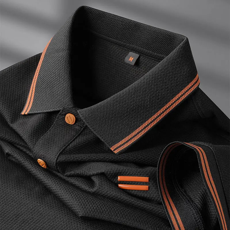 Textured Trim Polo Shirt Classic for Men | Alvaro