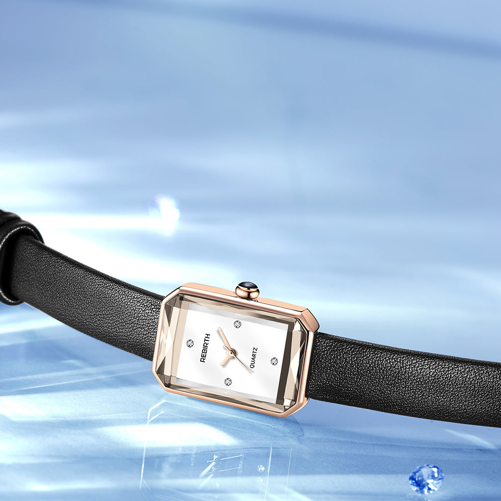 Classic leather strap wristwatch for women | Aurora - 6