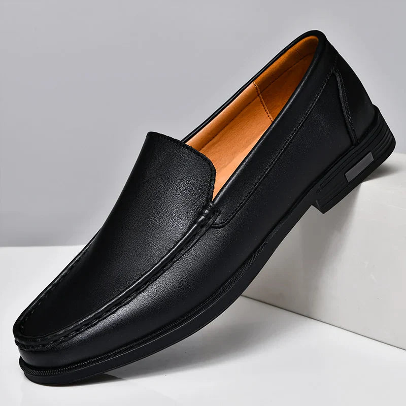 Classic leather slip-on loafers for men | Verona - 1
