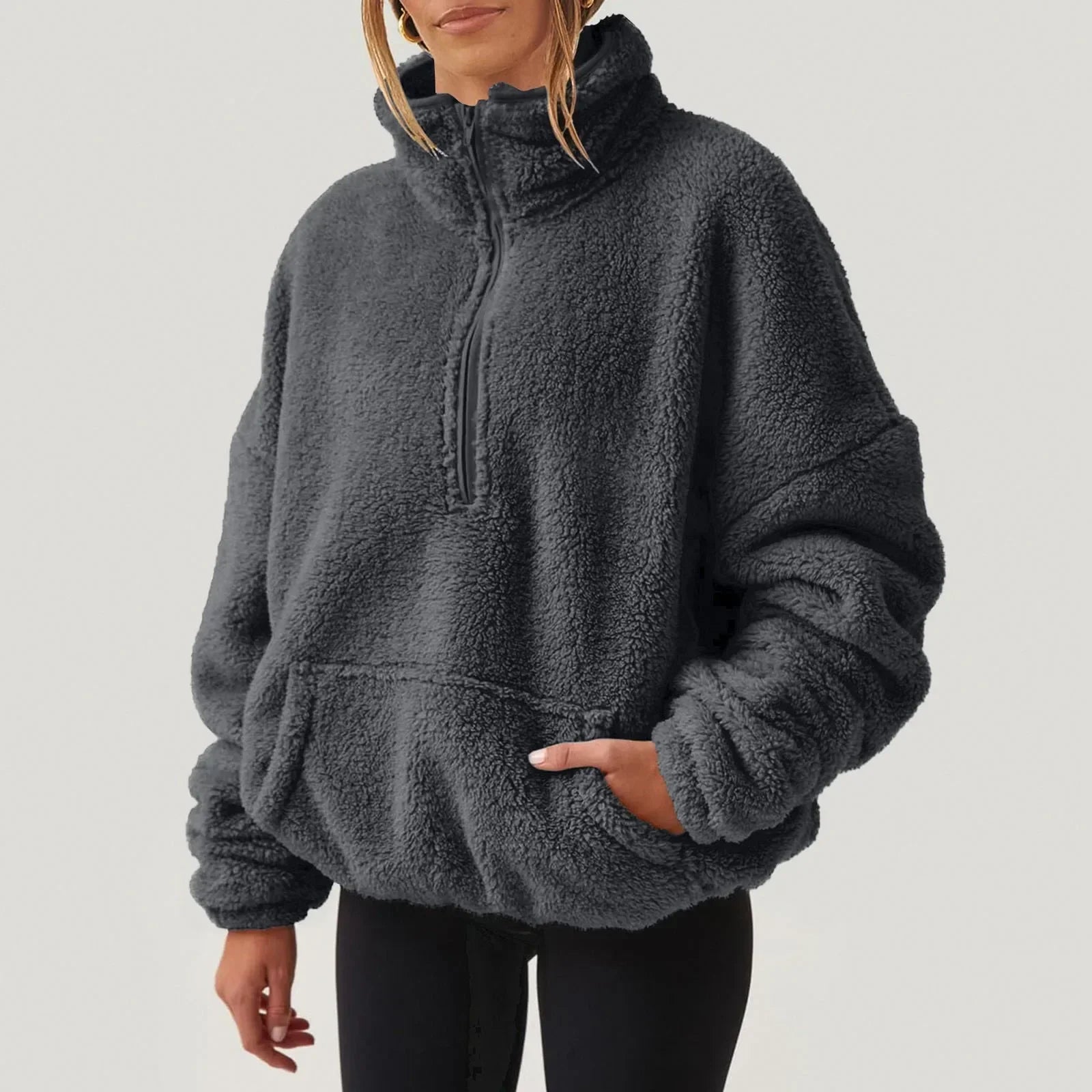 Classic half-zip knit sweater for women | Alpine - 5
