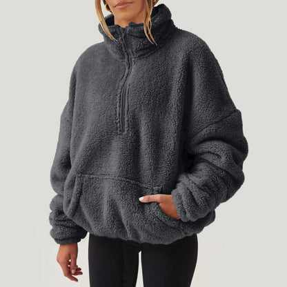 Classic half-zip knit sweater for women | Alpine - 5