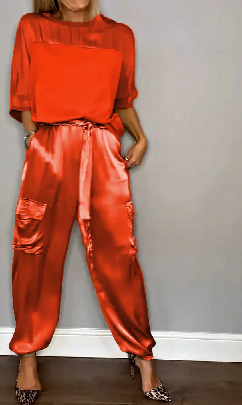 Elegant satin everyday co-ord set for women | GRACE - 6