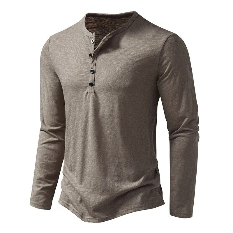 Classic henley relaxed top for men | Dixon - 2