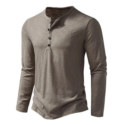 Classic henley relaxed top for men | Dixon - 2
