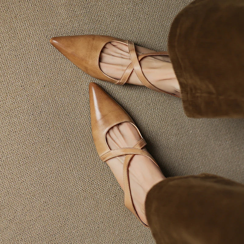 Classic leather slip-on loafers for women | Aluna - 12