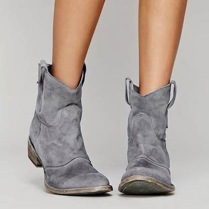 Western-style pointed ankle boots for women - 4
